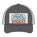 Foam Trucker Hat – "Give Me Grace I’m Raising Little Sinners" Christian Mom Cap