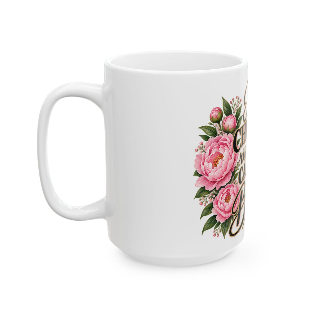 Blessed Mom Ceramic Mug — "Her Children Rise Up and Call Her Blessed" Floral Coffee Cup